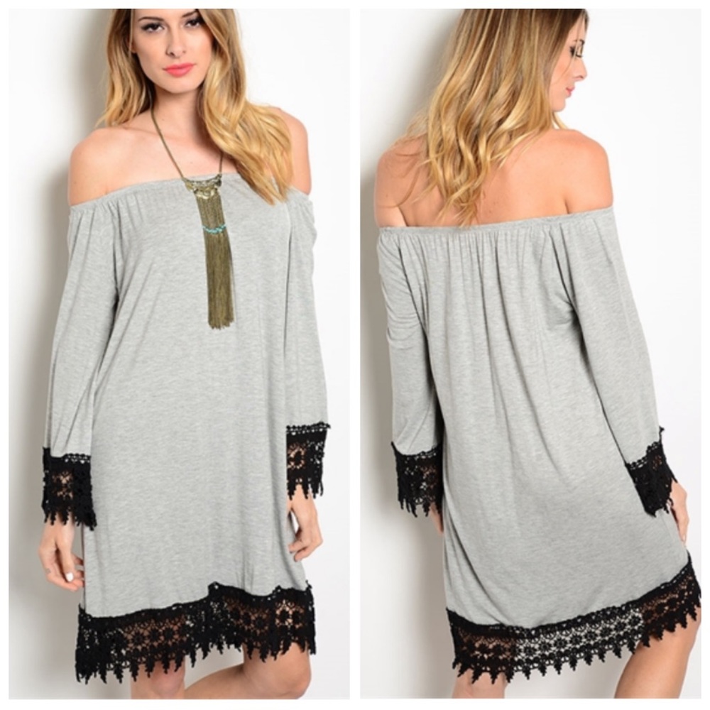 ⭐️5 STAR rated! CABANA gray & black dress
